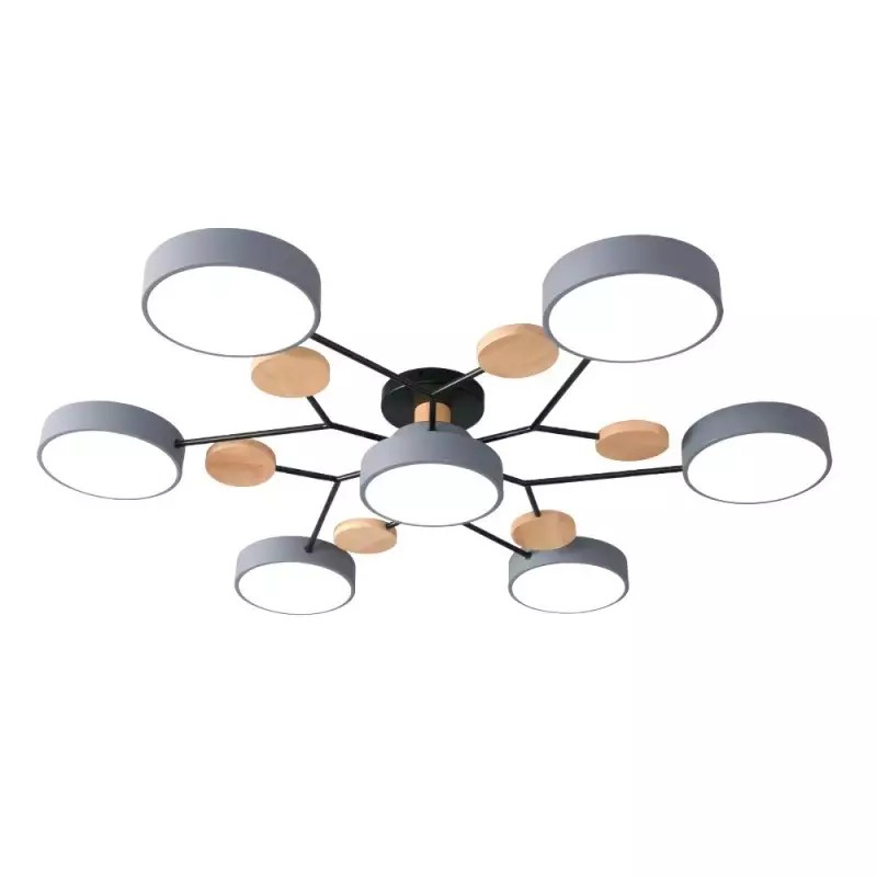 Coloful Branched Round Wooden Ceiling Light K176