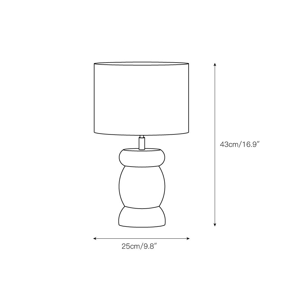 Pebble Wood Table Lamp D447