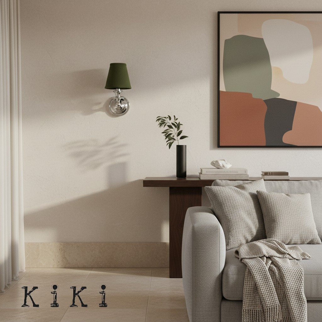 Kalvora Wall Sconce with Fabric Shade – Timeless Lighting for Living & Bedroom K1194