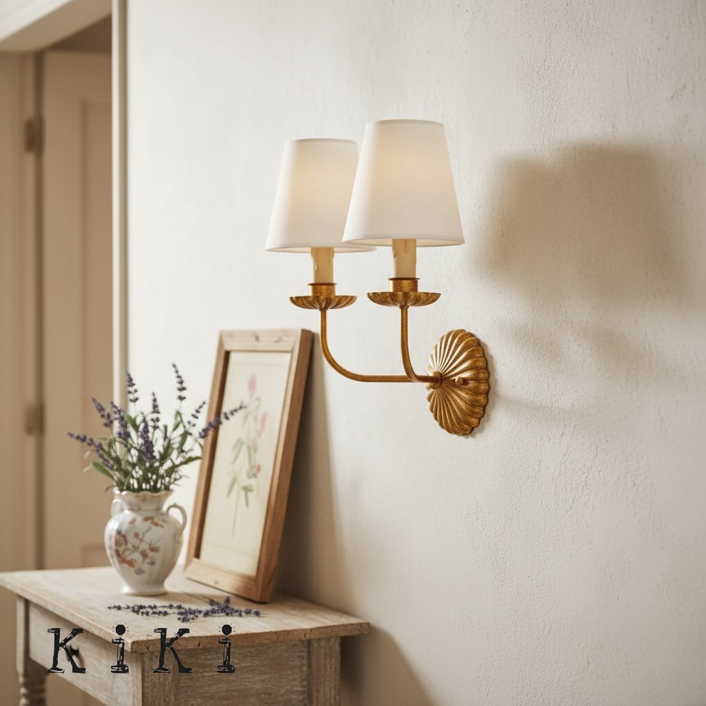 Catina Metal Wall Sconce with Fabric Shade – Stylish Accent Lighting for Home K1181