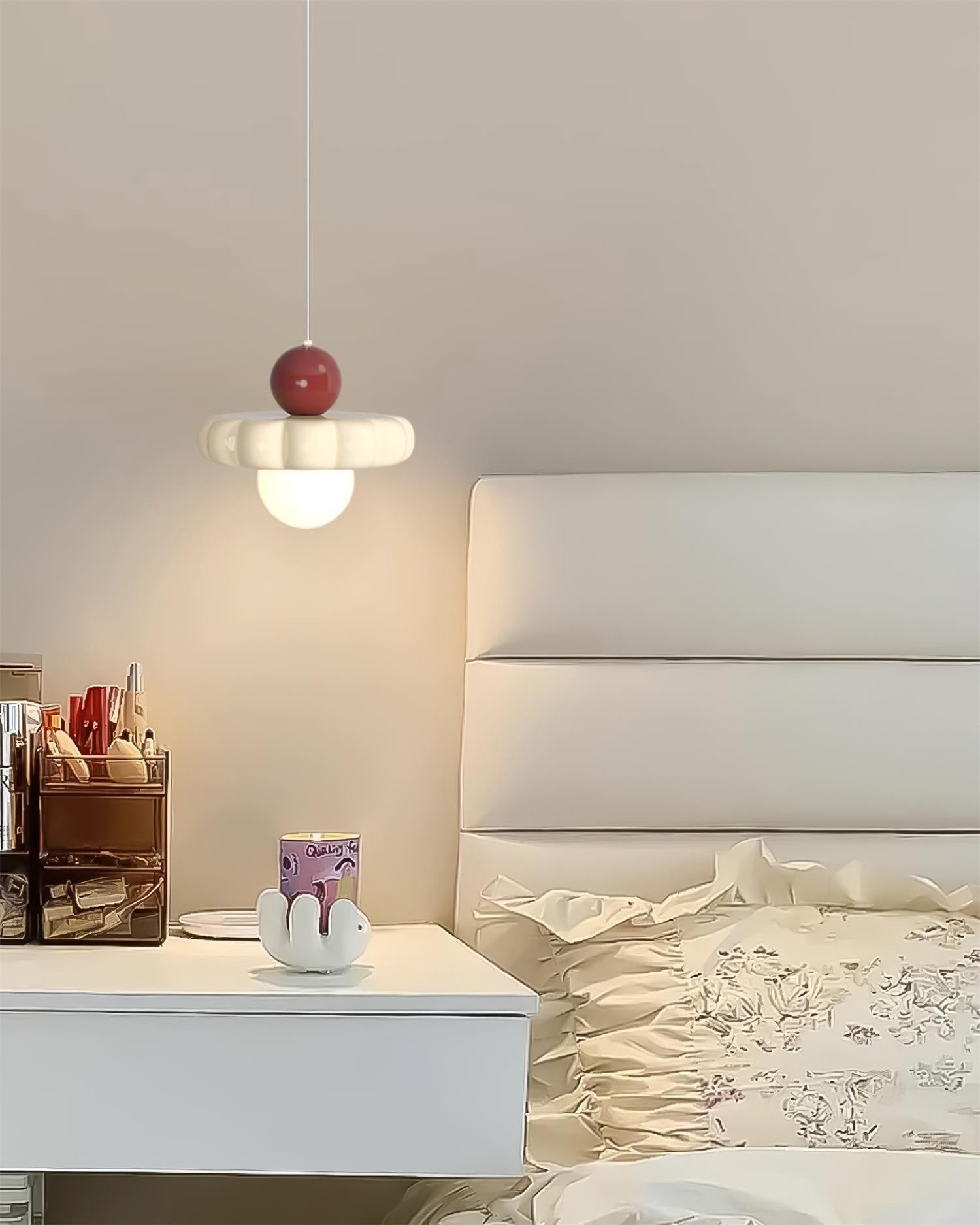Cream Style Long Line Pumpkin Texture Pendant Lamp K307