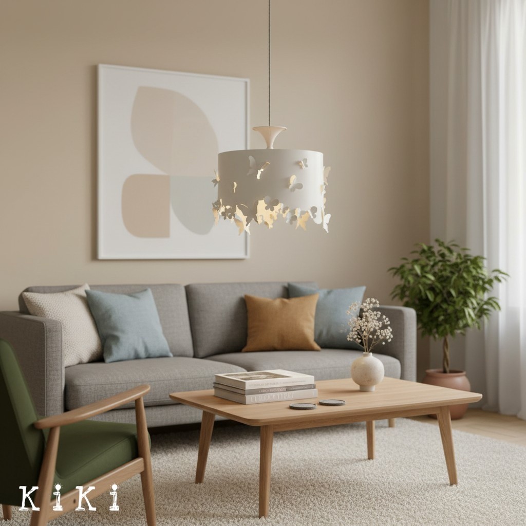 Alaria Sculptural Ambient Pendant Light - Modern Butterfly Lighting for Living Room K2084