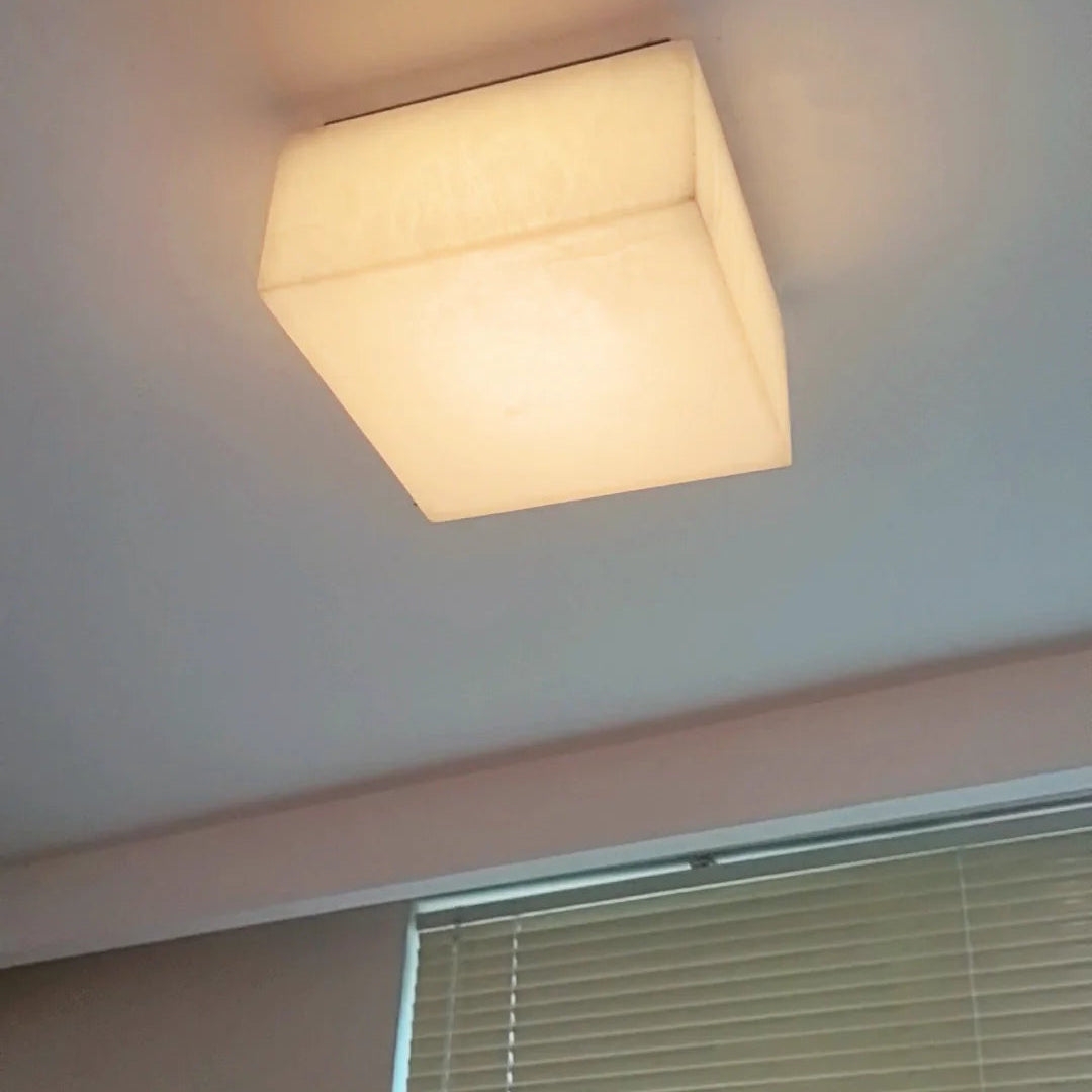 Rivage Alabaster Minimalist Ceiling Light D948