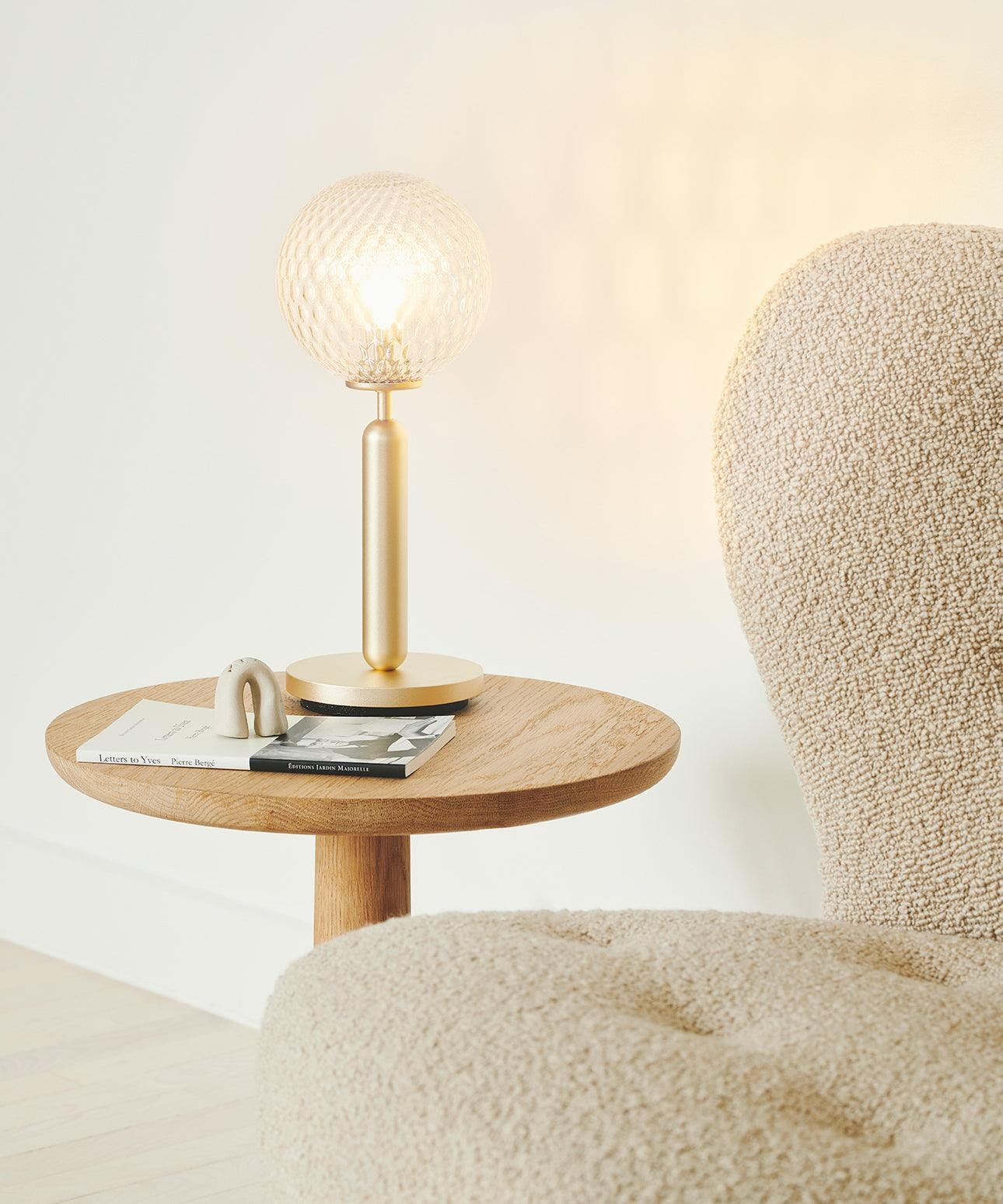 Spherical Stylish Glass Induction Table Lamp K504