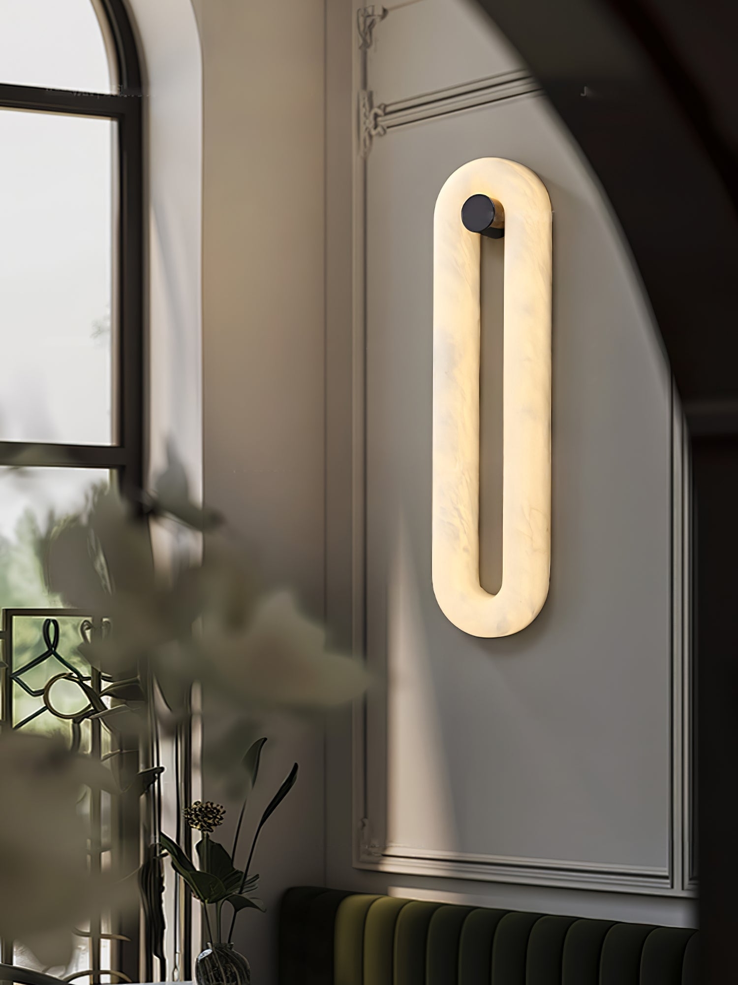 Alabaster Loop Wall Light D394