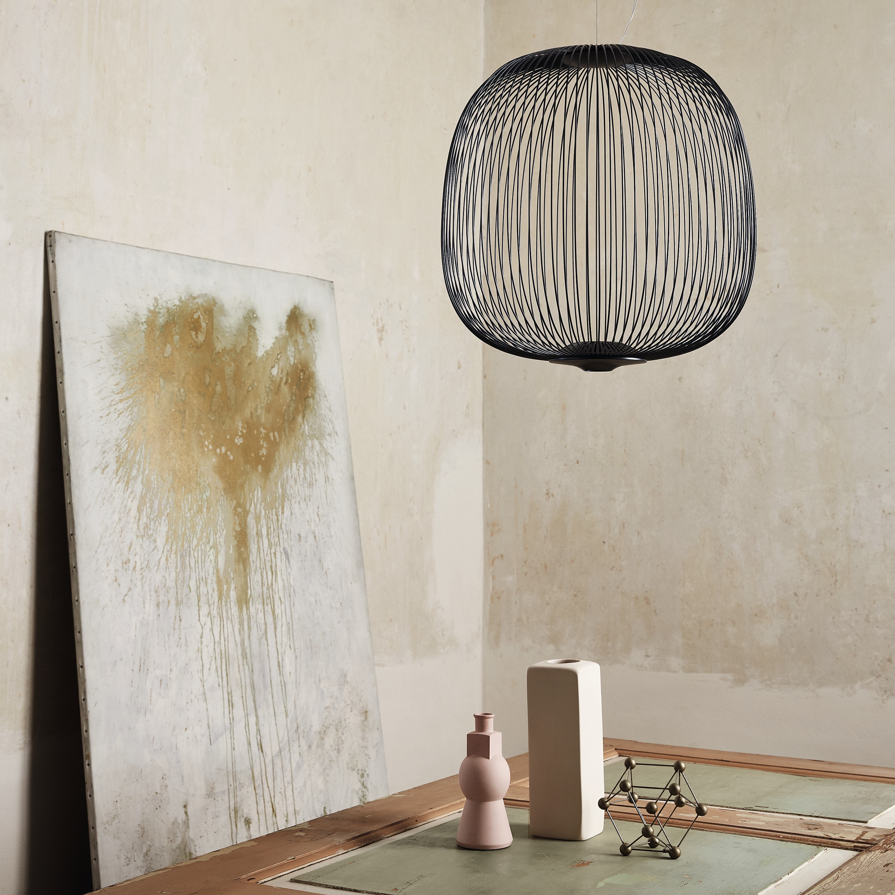 Modern Spokes Pendant Lamp - Artistic Birdcage Pendant Light for Dining Room