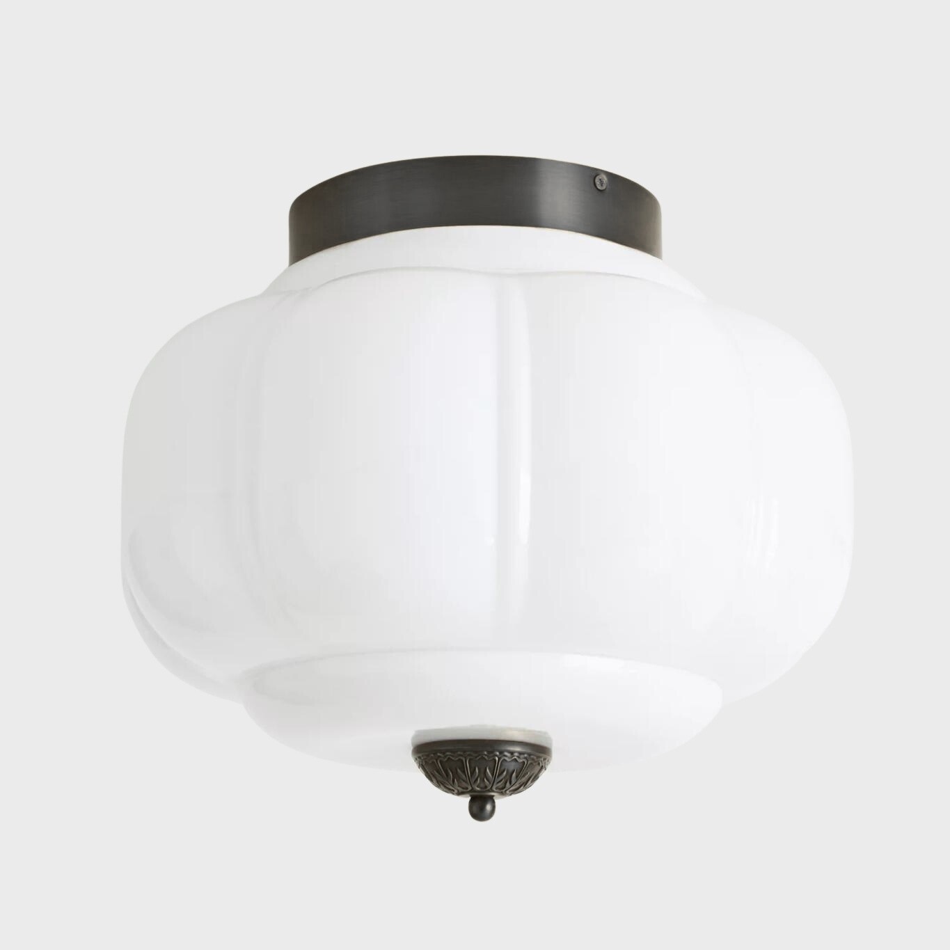 Eloise Retro Milk Glass Semi Flush Mount Ceiling Light K868
