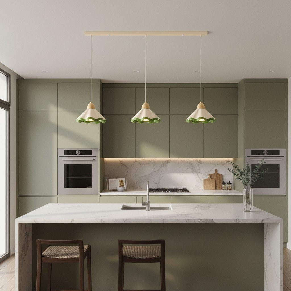 Moliro Minimalist Gently Curved Pendant Light for Kitchen and Dining Room K2092