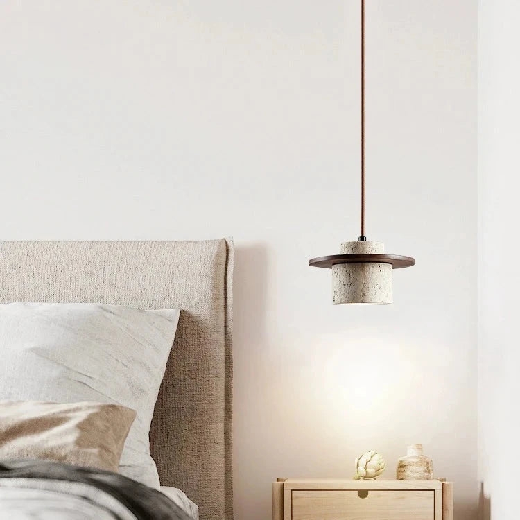 Japanese Style Vintage Travertine Pendant Light D915