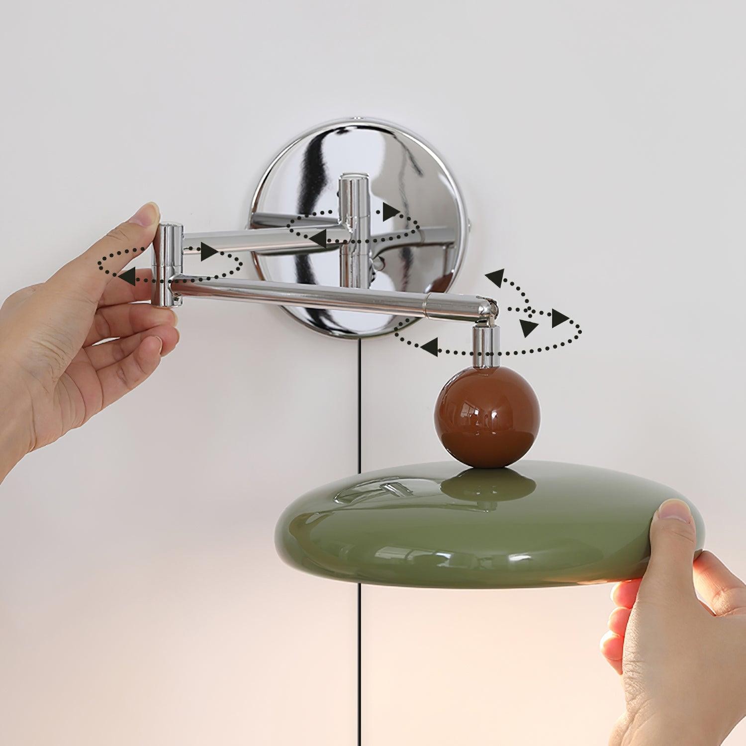 Swing Arm Bedside Plug In Wall Lamp K459