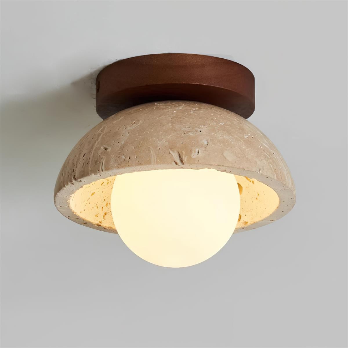Wabi-Sabi Style Travertine Ceiling Light K592