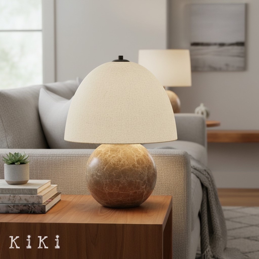 Cordove Sculptural Sphere Base Table Lamp - Accent Lighting for Living Room K2052