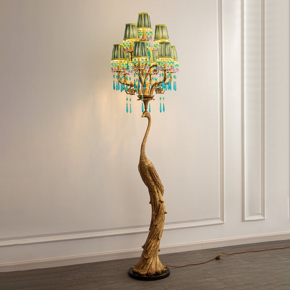 Perky Peacock Floor Lamp D761