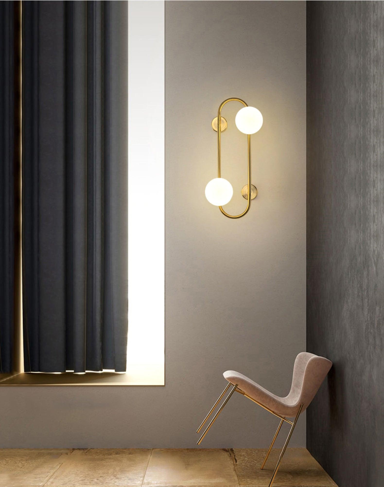 Nordic Modern Geometric Glass Globe Wall Lamp K283