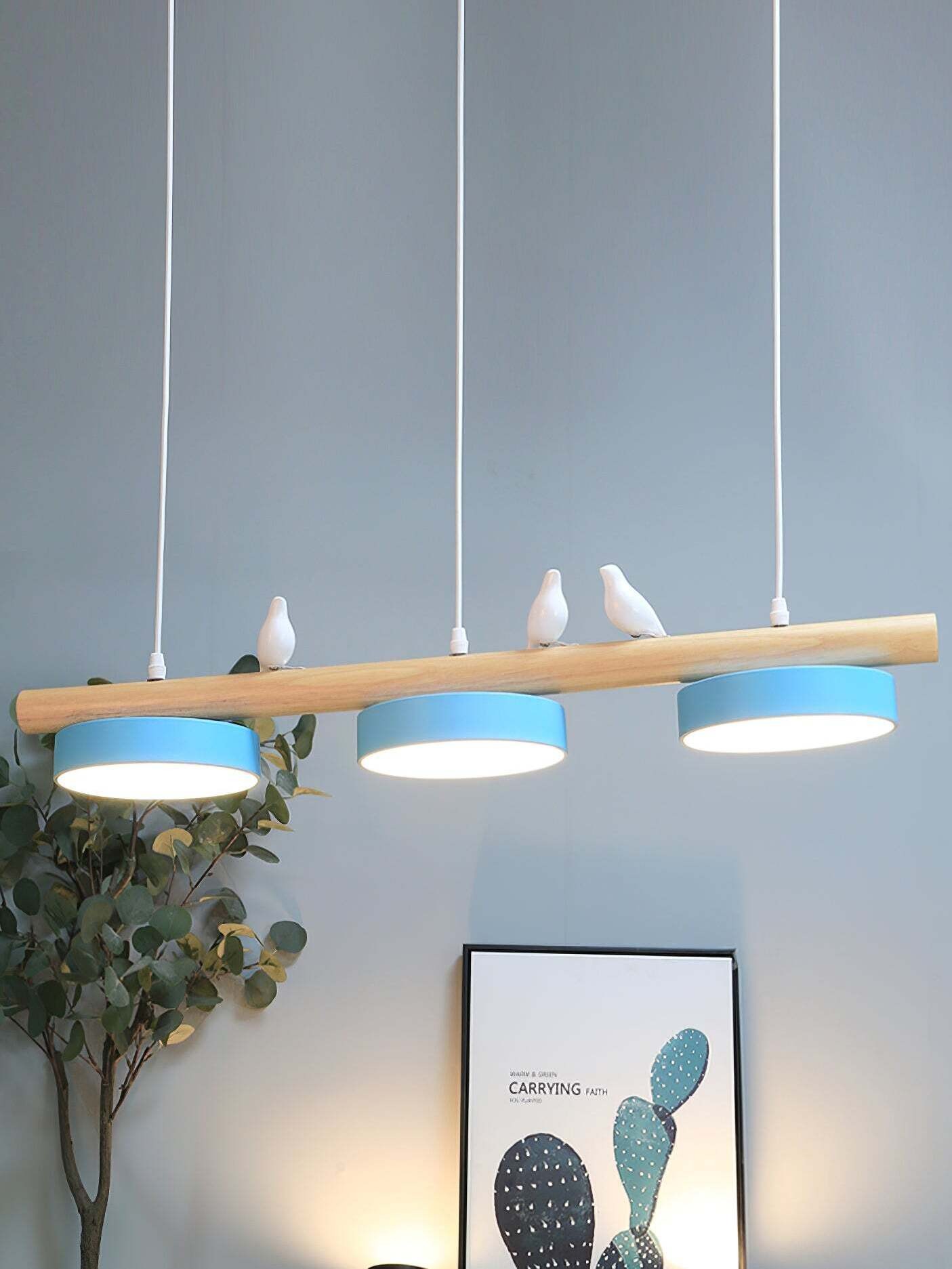 Creative Branch Bird Shaped Pendant Lamp K873