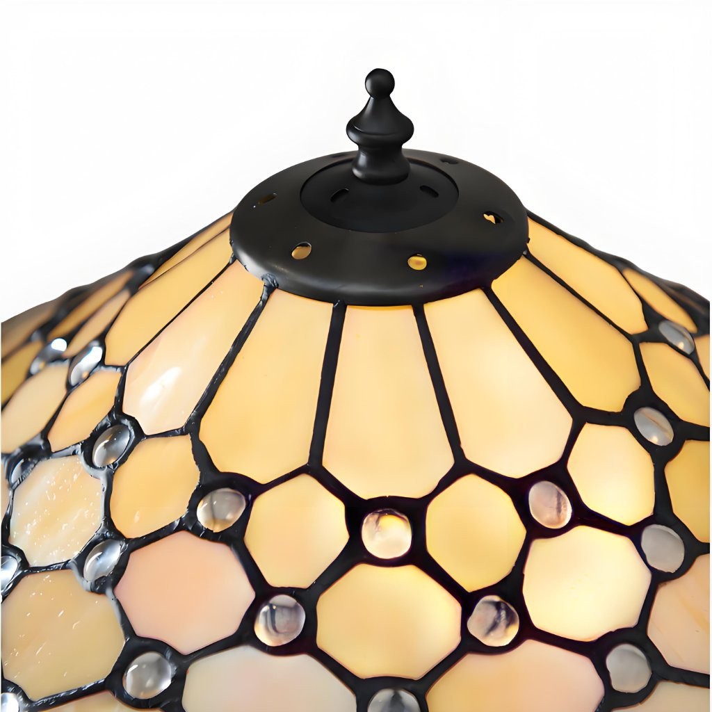 TF Pearl Stained Glass Table Lamp - Bedroom and Living Room Ambient Light K1973