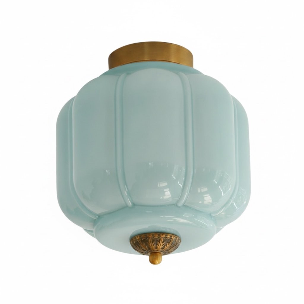 Eloise Vintage Lantern Style Ceiling Light – Elegant Glass Shade Fixture for Hallway K1137