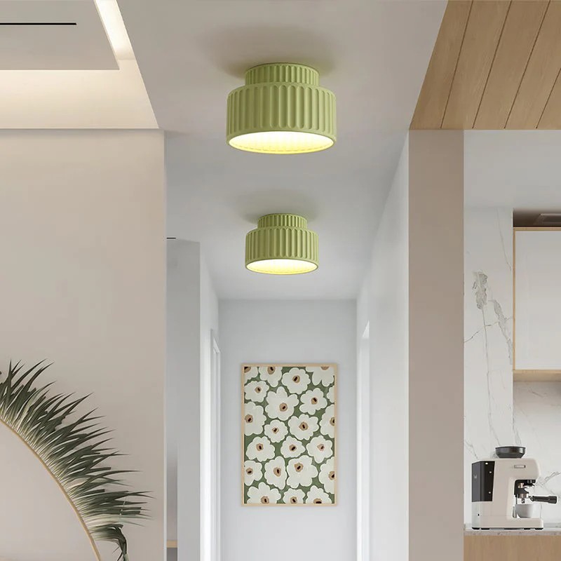 Cream Style Resin Bowl Flush Mount Ceiling Light K159