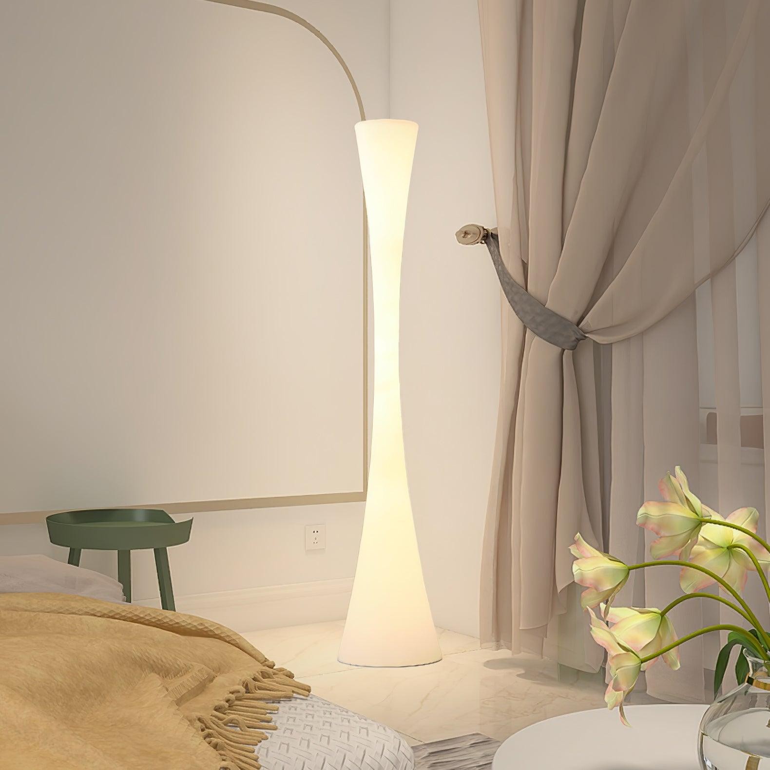 Romantic Simple White Column Floor Lamp K819