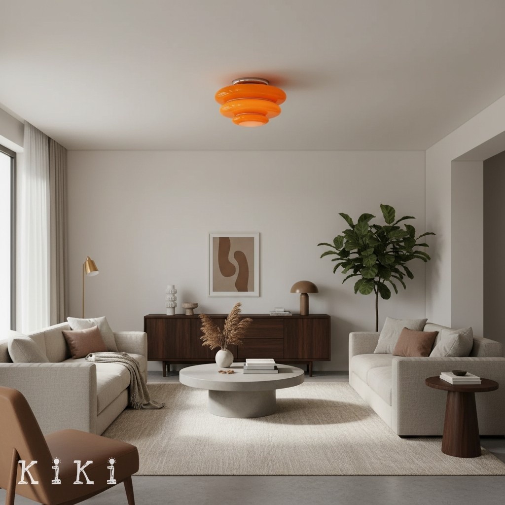 Cirren Geometric Metal Glass Ceiling Lamp With Soft Ambient Glow K2142