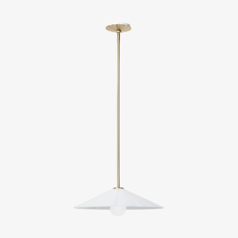 Mivie Adjustable Height Pendant Light - Modern Rippled Glass Design for Dining Areas and Kitchens K2336