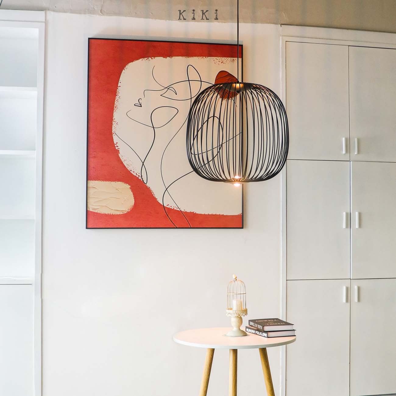 Modern Spokes Pendant Lamp - Artistic Birdcage Pendant Light for Dining Room
