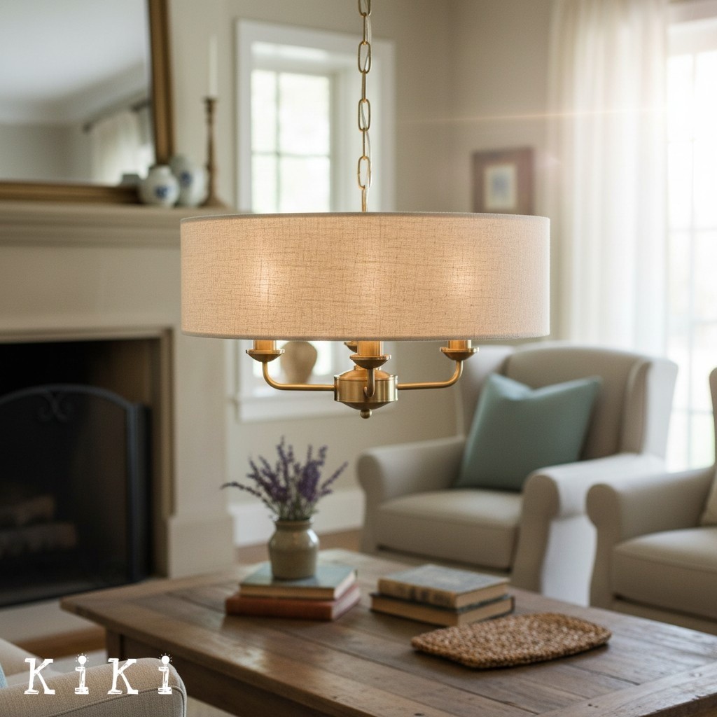 Tela Fabric Shade Pendant Style - Timeless Pendant Light for Dining Table K2216