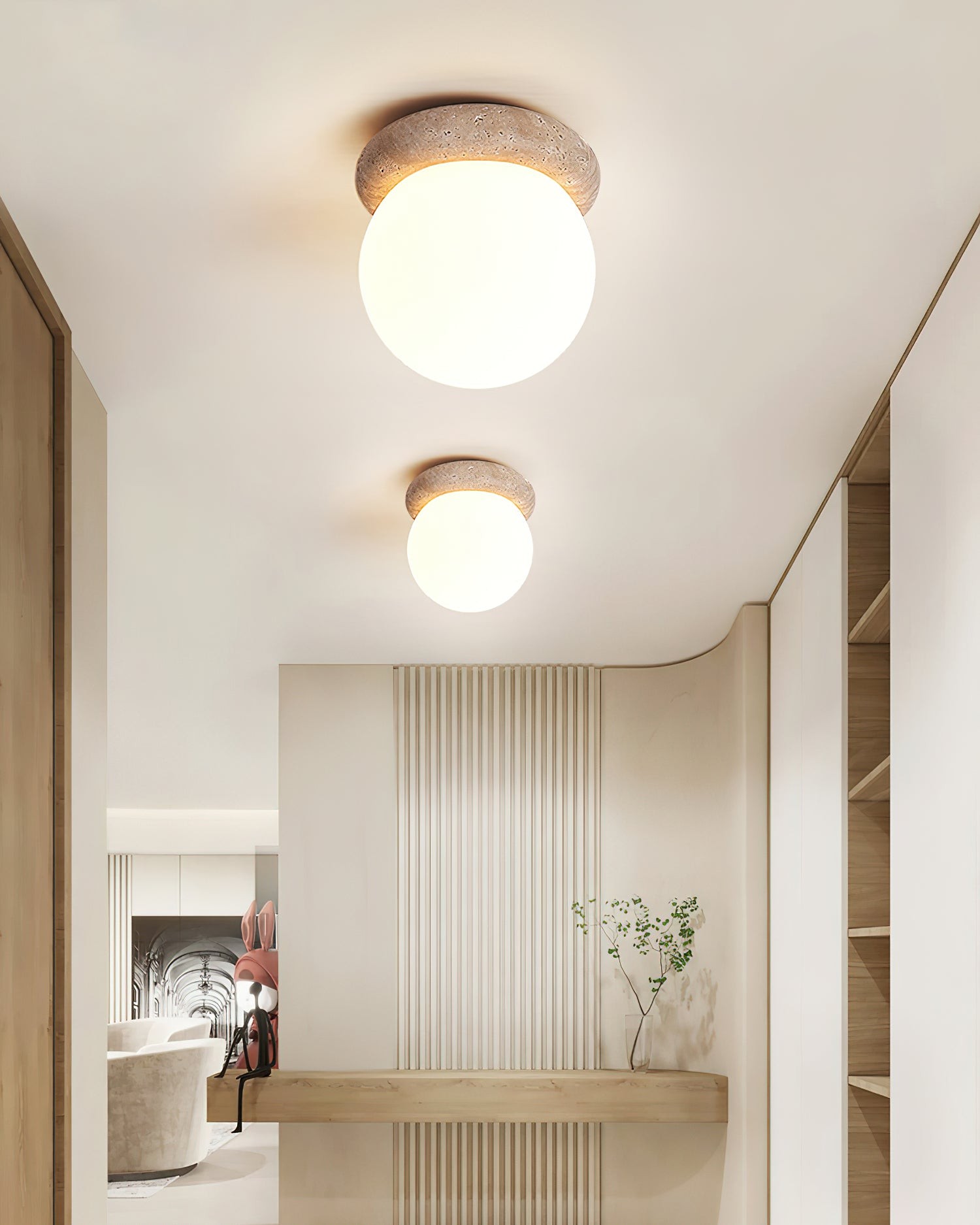 Marble Travertine Asteroid Ceiling Lamp K242