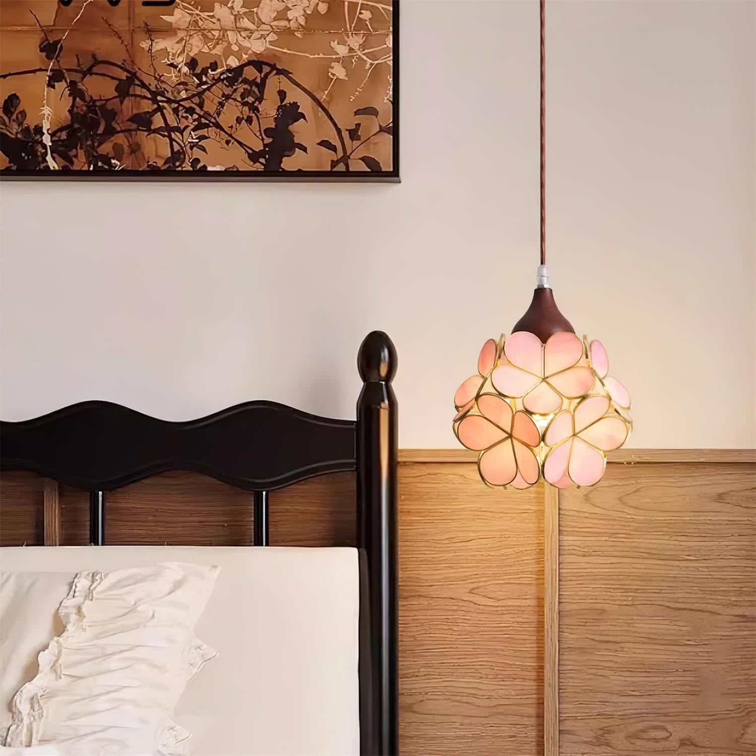 French Creative Pastoral Style Flower Pendant Light K487