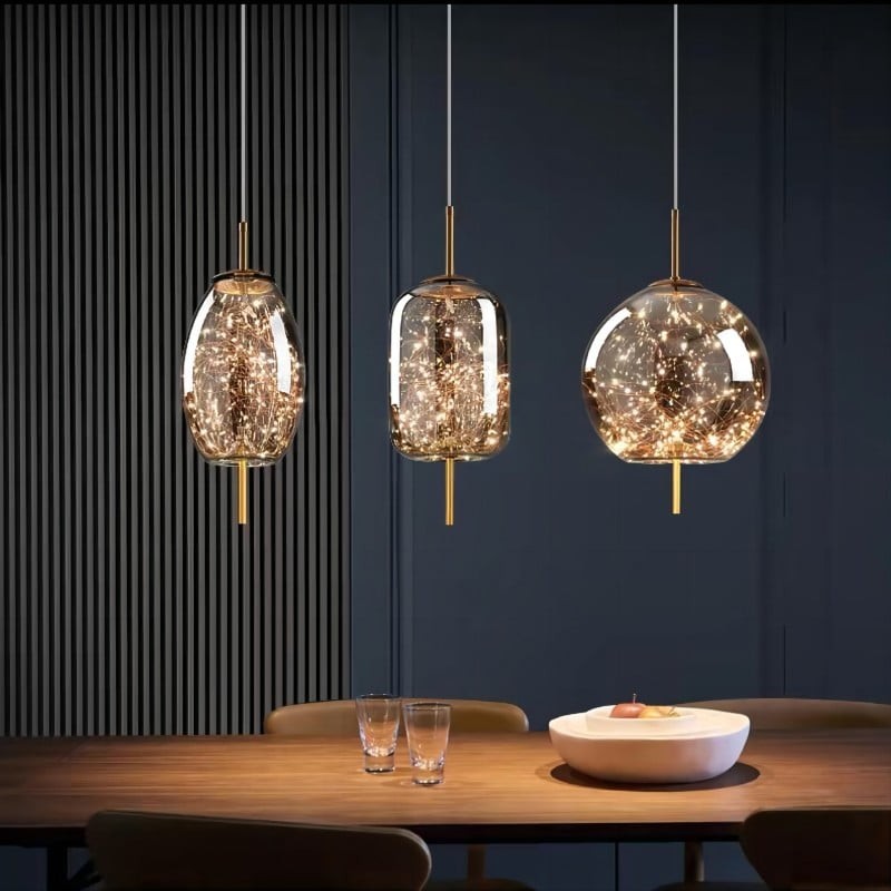 Scandinavian Cylinder Oval Glass Pendant Light K333