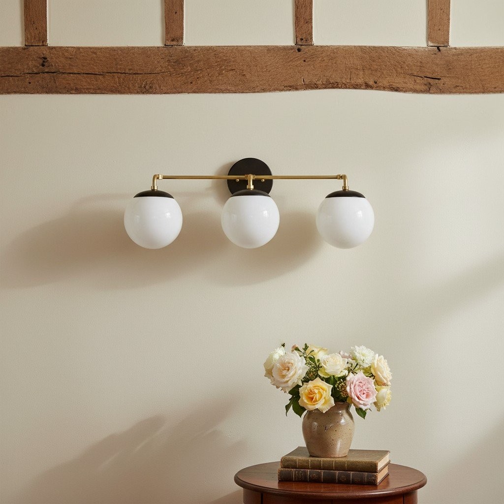 Glorica Glass Wall Sconce - Modern Vintage Vanity Light Fixture K1550
