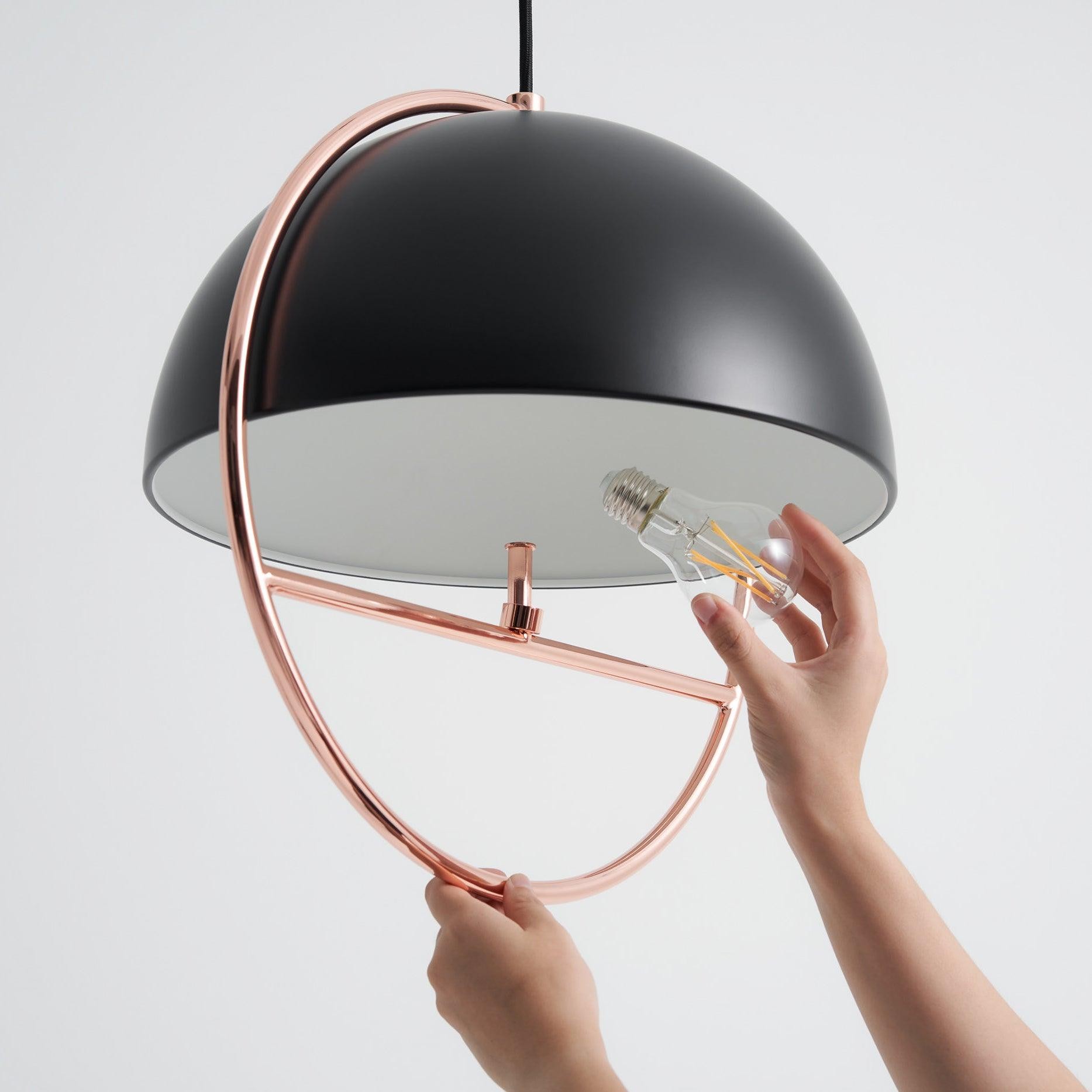 Nordic Hemispherical Ring Metal Pendant Lamp K426
