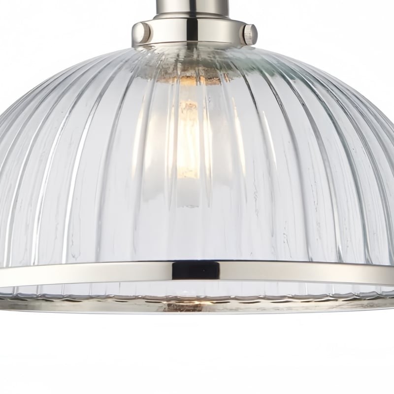 Novera Ribbed Glass Stylish Modern Pendant Lamp for Bedroom and Dining Area K1944