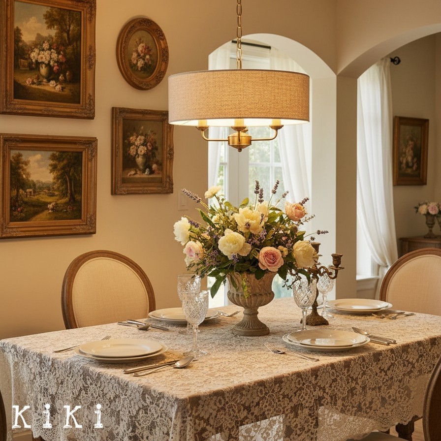 Tela Fabric Shade Pendant Style - Timeless Pendant Light for Dining Table K2216