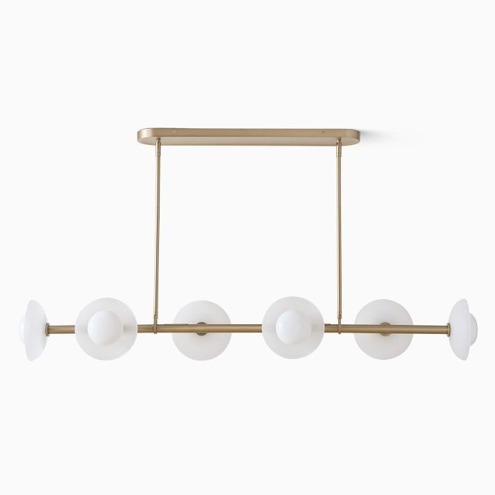 Elorina 6-Light Linear Chandelier - Modern Metal Light Fixture - Dining Room Lighting K1294