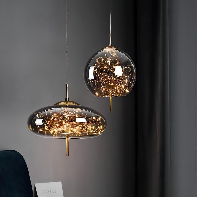 Scandinavian Cylinder Oval Glass Pendant Light K333