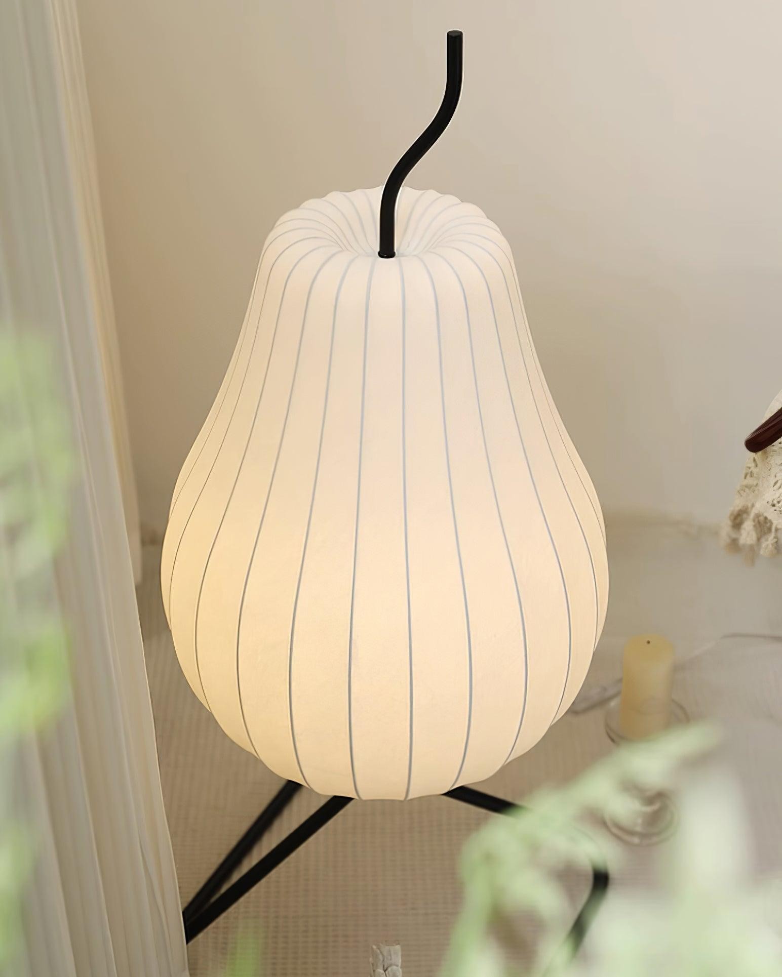 Pear-shaped Shite Floor Lamp Suitable For Living Room K581