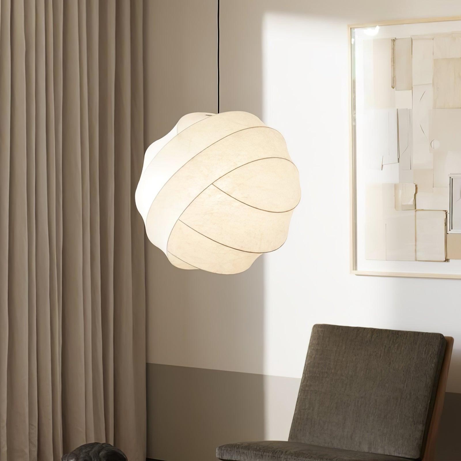 Wabi-Sabi Style Fiber Cocoon Pendant Lamp K732