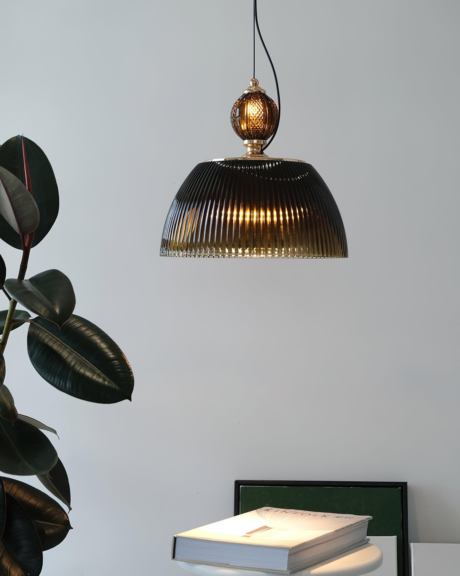 Modern Vintage Gradient Green Glass Shade Single Head Pendant Lamp K415
