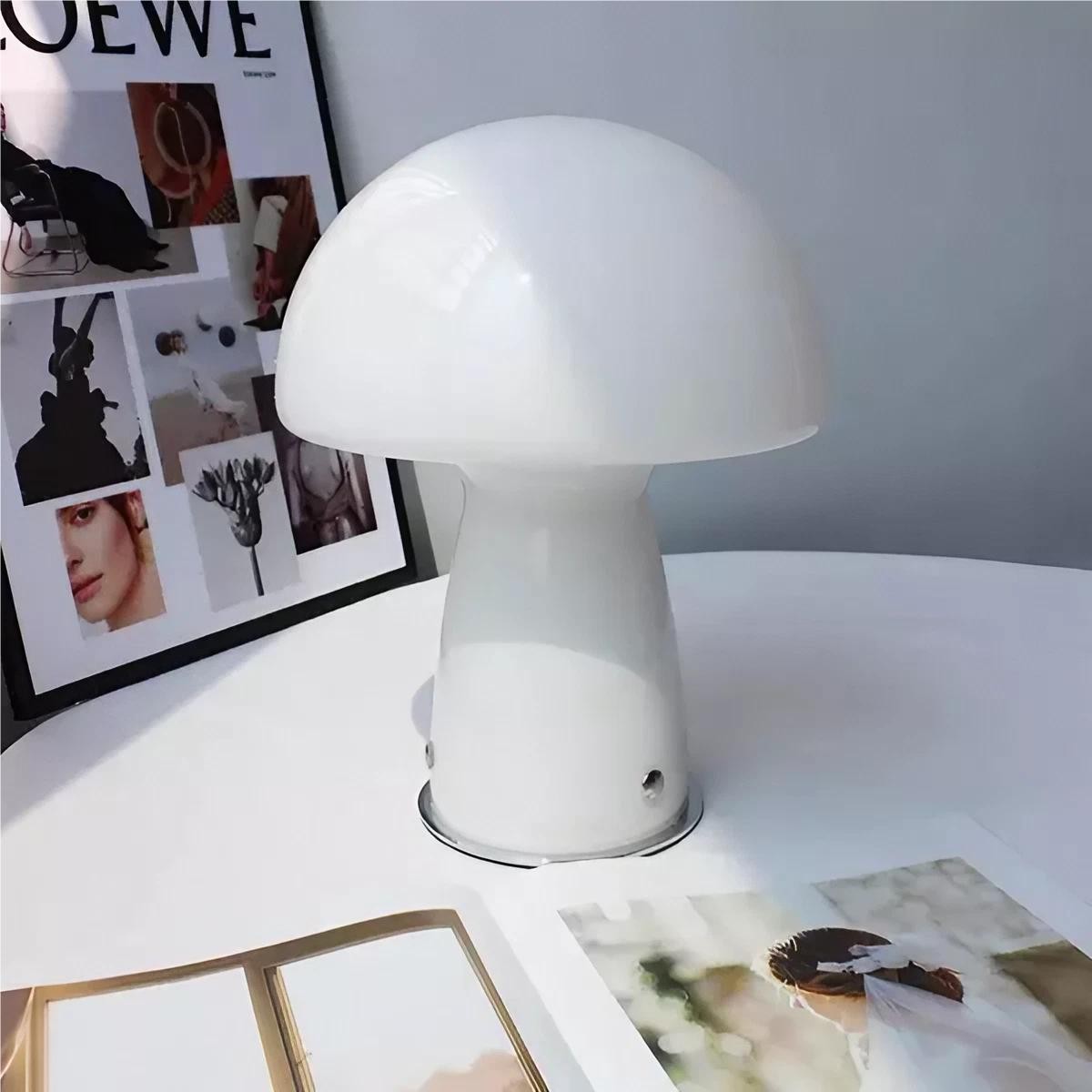 Modern Bauhaus Glass Mushroom Table Lamp K60