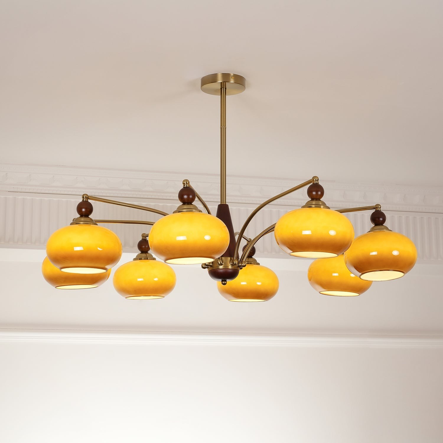 Vintage Multihead Persimmon Chandelier K623