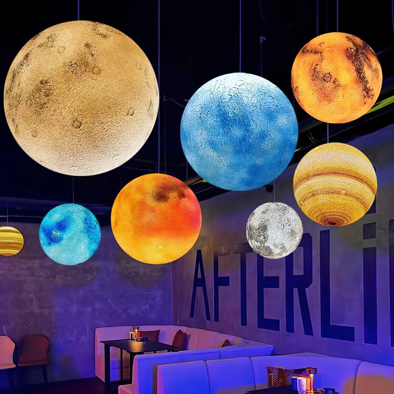 Planetary White Moon Chandelier Suitable For Living Room K215