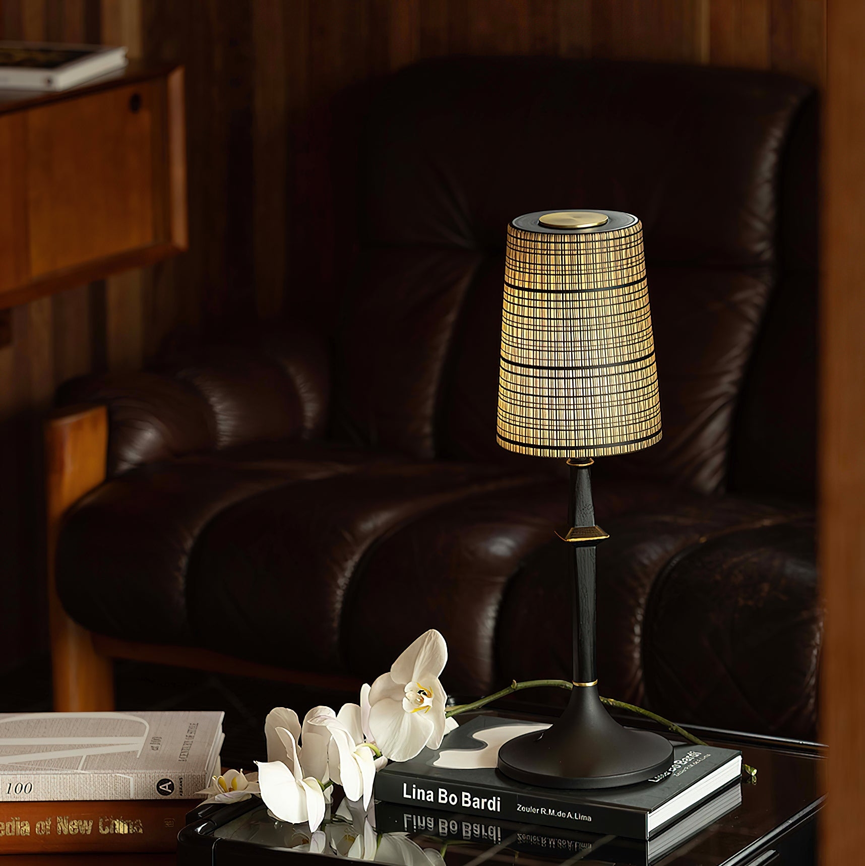 Devon Black Table Lamp (Built-in Battery) D709
