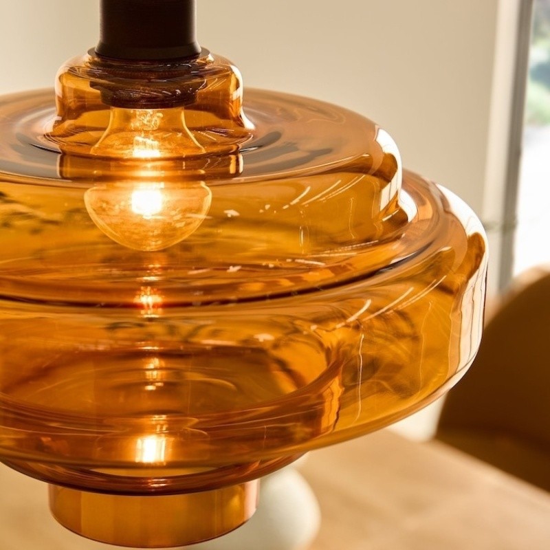 Koloro Bauhaus Glass Pendant Light – Mid-Century Inspired Design for Dining Area or Kitchen K1122