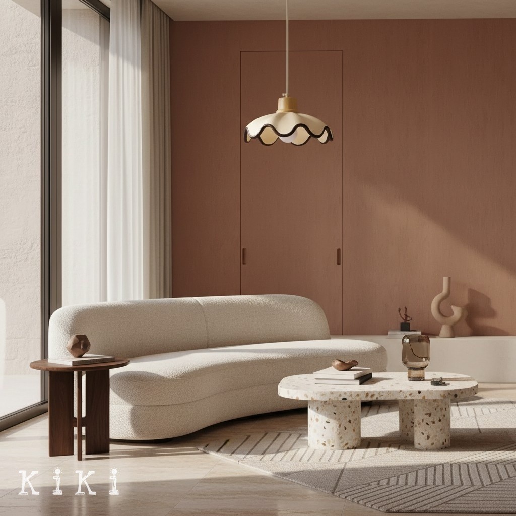 Moliro Minimalist Gently Curved Pendant Light for Kitchen and Dining Room K2092