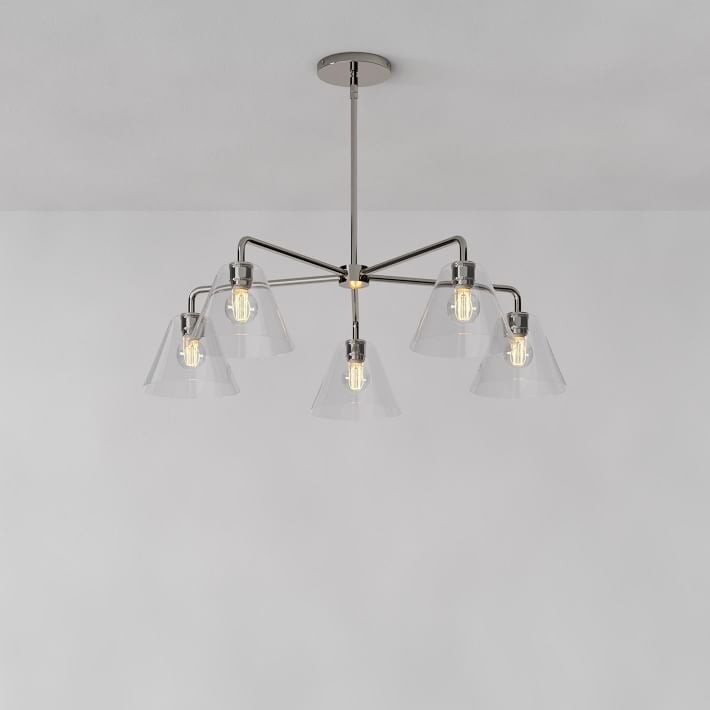 Conica Sculptural 5-Light Cone Chandelier - Modern Glass Lighting for Home K1394