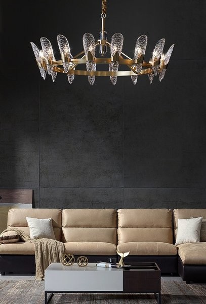 Modern Cystal Chandelier/Brass