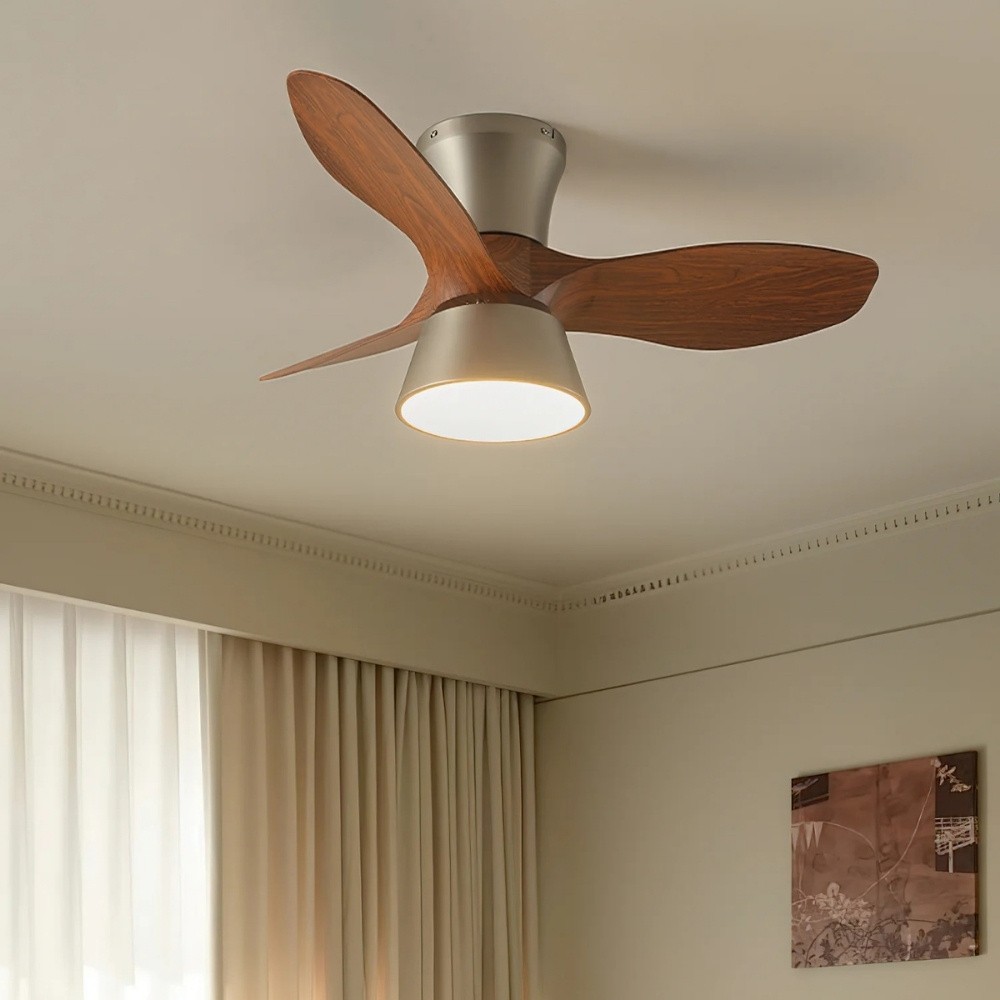 Retro Led Quiet Ceiling Fan Light For Dining Room K1111
