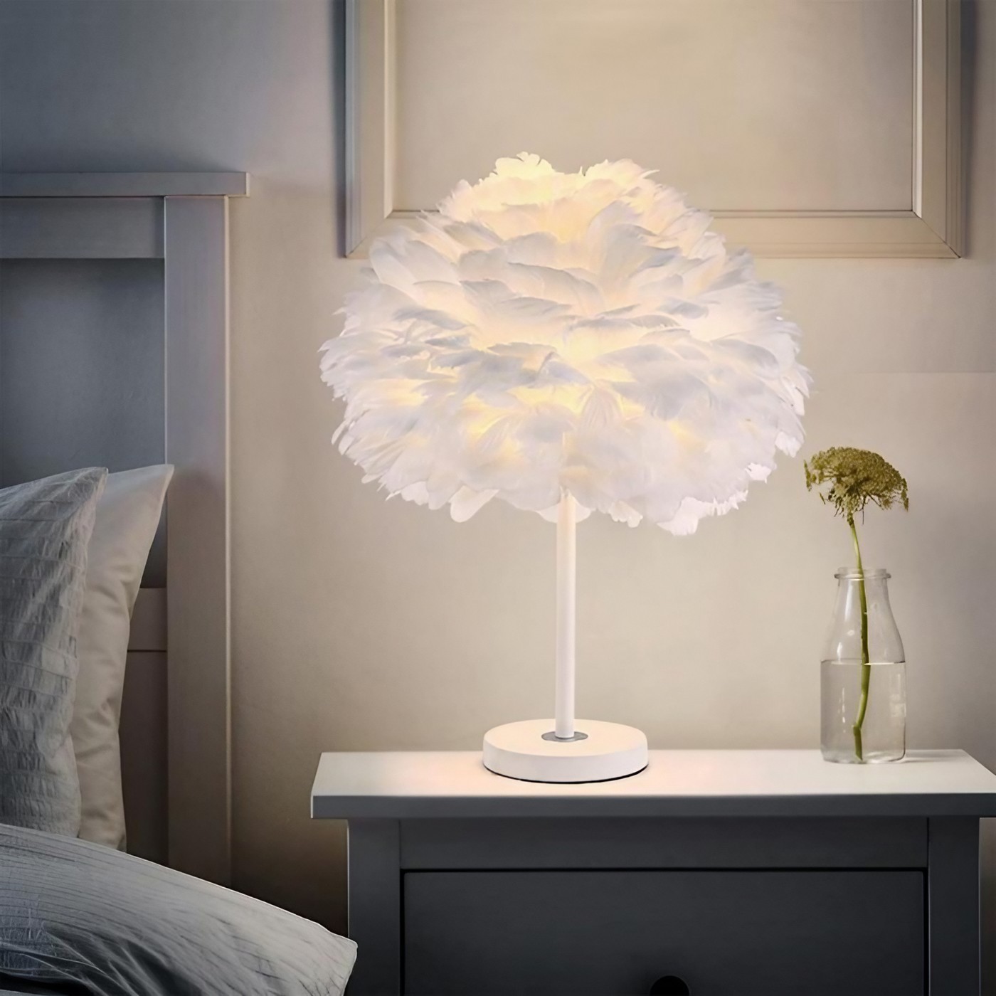 Nordic Style Feather Table Lamp K208