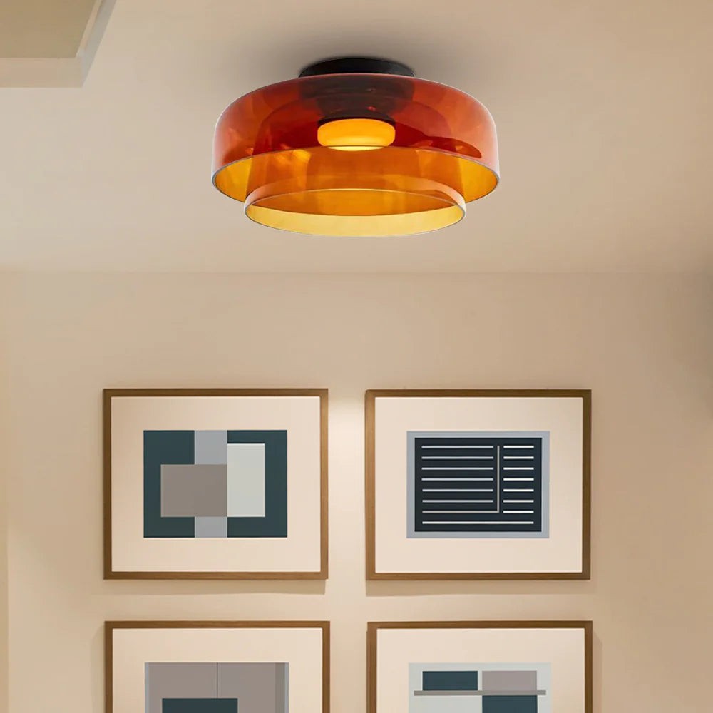 Celestial Scandinavian Glass Ceiling Lamp - Stylish Levels Ceiling Light for Room K2162